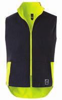 Worn with vest for extra warmth. Built-in adjustable fully lined contoured hood with rain visor.