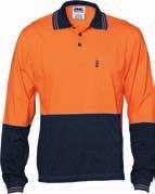 Hi-Vis Vented Cotton Polo (3846) 200gsm Hi-Vis Cotton Vented Long Sleeve Polo. 100% Combed Cotton Jersey.