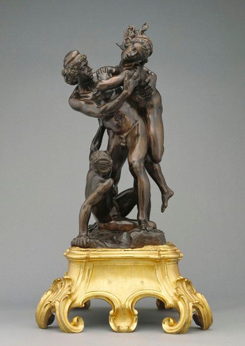 Title: The Abduction of Helen by Paris Date / Period: 1627 Artist: Giovanni Francesco Susini Inv.N: 90.SB.32 Medium: on a gilt bronze base Size: including base: 67.9 x 34.3 x 33.7 cm without base: 49.