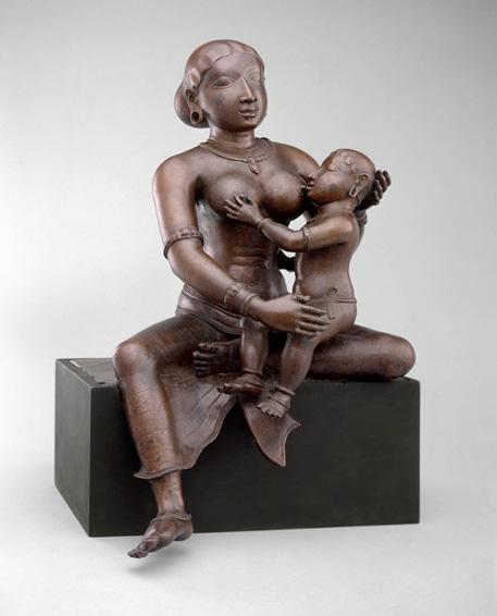 Title: Yashoda Nursing the Infant Krishna Date / Period: 880-1279 Origin: Southern India, Tamil Nadu, Pudukkottai and Tanjavur districts, Chola period Inv.N: 1982.220.8 Medium: Size: 44.5 x 30 x 27.