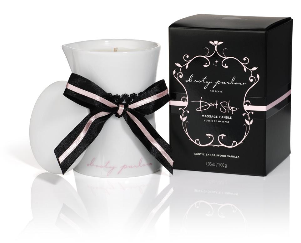 don t stop MASSAGE CANDLE Set the scene for seduction with the glow of this luxurious soy massage candle.