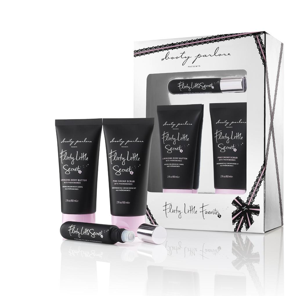flirty little favorites Be your sexiest self with these flirty little favorites, a pamperlicious trio of seductive beauty boosters designed to trigger instant sexiness and inspire fearless flirtation.