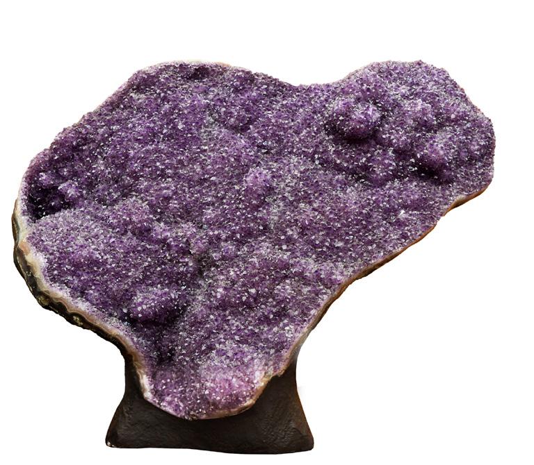 AMETHYST GEODE This ian amethyst cluster has a beautiful, almost lavender color to it.