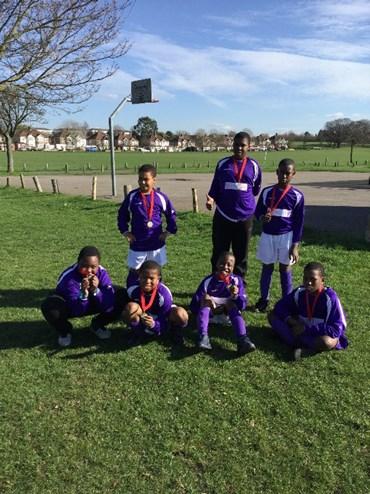 Key stage 2 and 3 football tournament. The Drumbeat football team took part in the South London Special League football tournament at Long Lane football club.