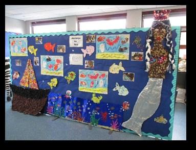 Arts week exhibition and assembly On Friday, all the work done
