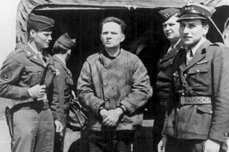 Although it is still widely cited as solid proof for the Auschwitz extermination story, it is actually a false statement that was obtained by torture. [Image] Rudolf Höss captured by British troops.