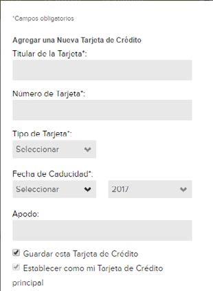 Click Agregar una Nueva Tarjeta de Crédito to add your card details Click on Checkout : STEP 3: On the left hand side menu, select the Extravaganza category under the product catalogue Catálogo de