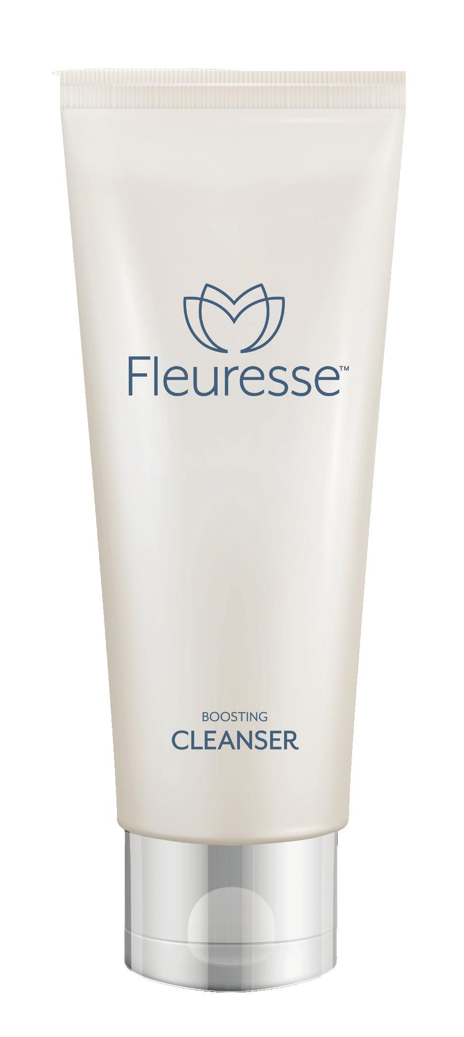 BOOSTING CLEANSER Fleuresse Boosting Cleanser employs natural botanicals to clean your skin, open your pores, and enable your skin to absorb a rich infusion of vitamins, antioxidants, and amino
