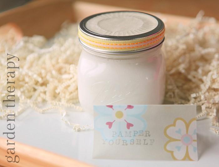 Easy Lavender Grapefruit Whipped Coconut Oil Lotion After the bath, this whipped coconut lotion will nourish skin and bring along the refreshing lavender grapefruit scent for the rest of the day.
