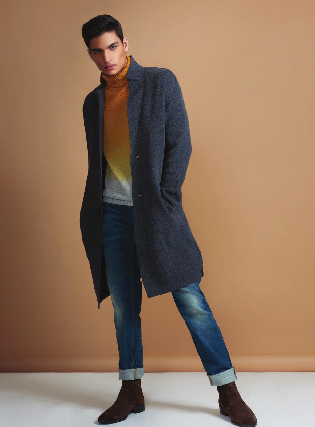 Fashion Wool sweater, ` 3,999, United Colors of Benetton. Jeans, ` 7,999, G-Star RAW.