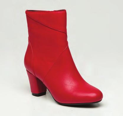 95 RENO 2 ½ stacked heel boot with lug sole and inside zipper.