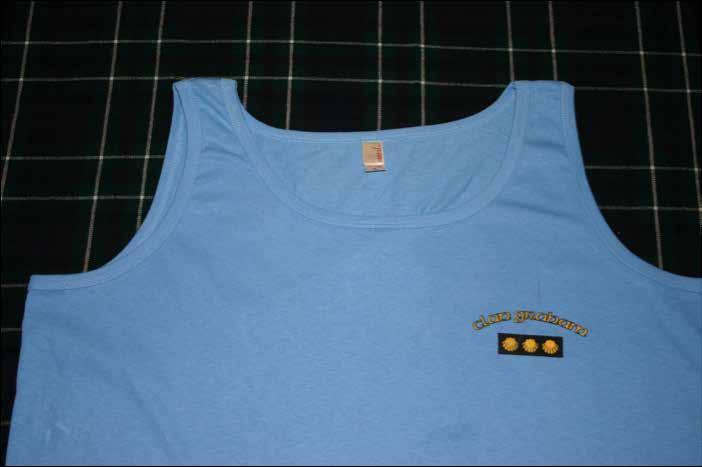 Clan Graham Clothing Ladies Tank Top Shirt in royal blue with the Clan Graham logo