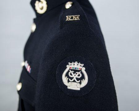 right shoulder (Note 1) - centrally, top edge of badge 20mm below shoulder seam Prince s badge: