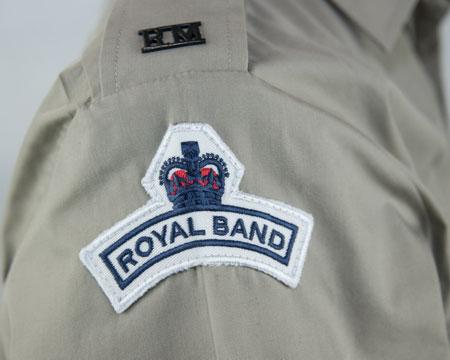(Note 1) - centrally, top edge of badge 20mm below shoulder seam Prince s Badge: