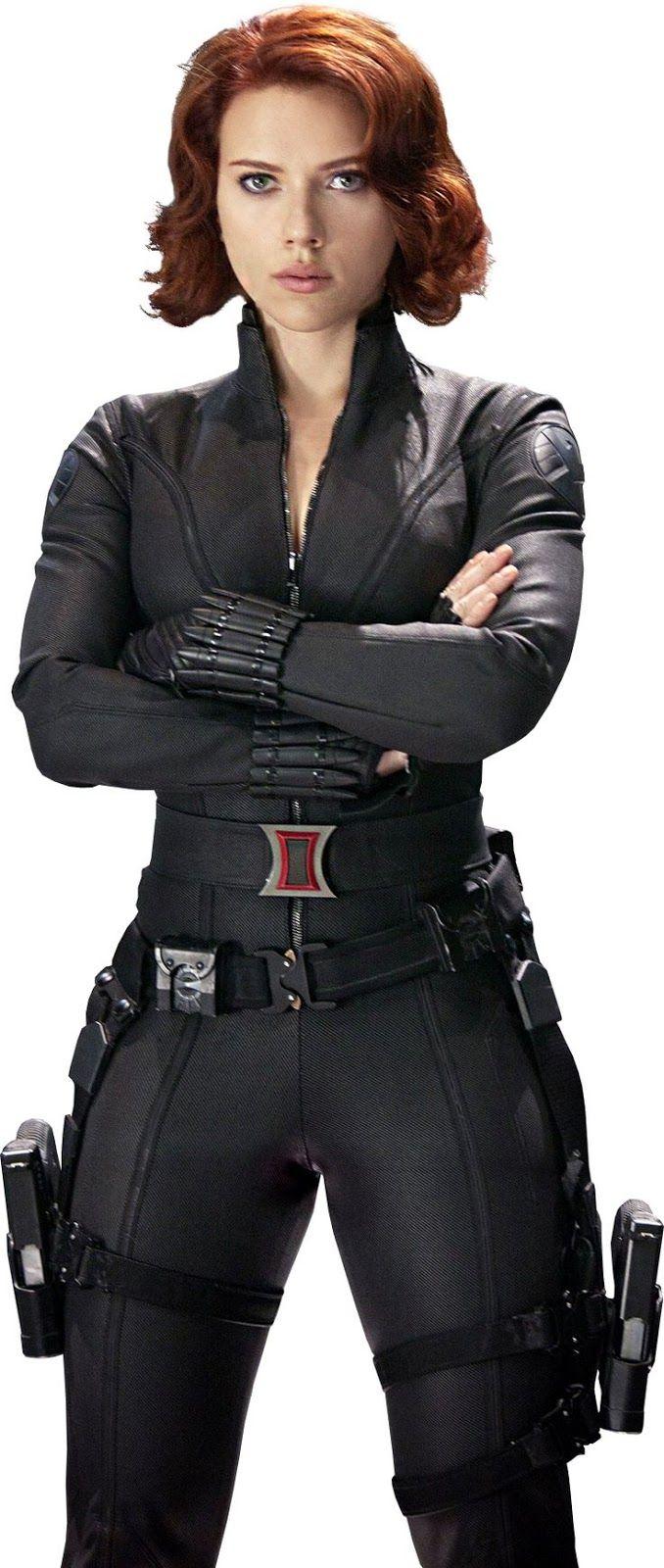 Hawkeye/Black Widow : Black leather costume with belt and