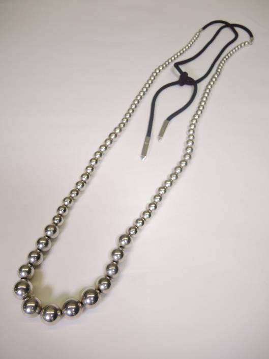 CLIFTON NICHOLSON Sterling Graduated Bead Necklace Retailed for $1000, sold in one day for $449.