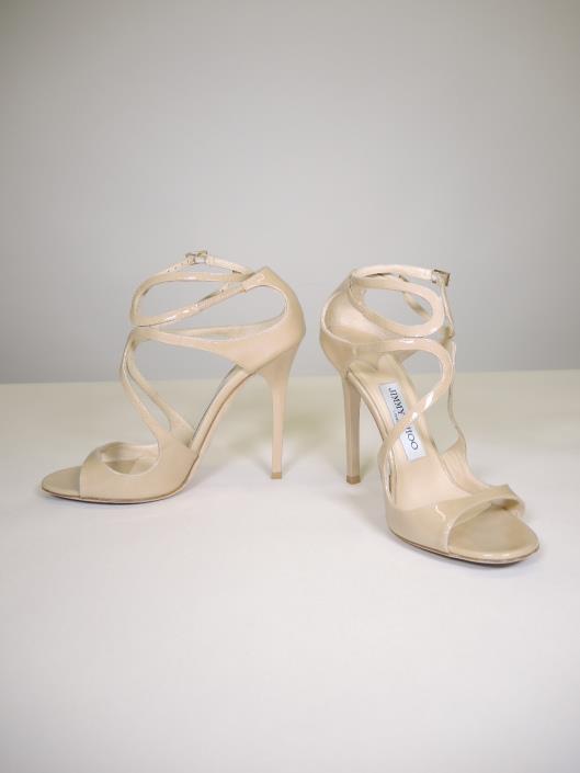 JIMMY CHOO Beige Lang Heels Size 7 Retailed for $795, sold in one day for $279.