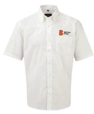 50 20mm flat polyester 90cm length Logo to one side only Short release strap Men s white long-sleeved