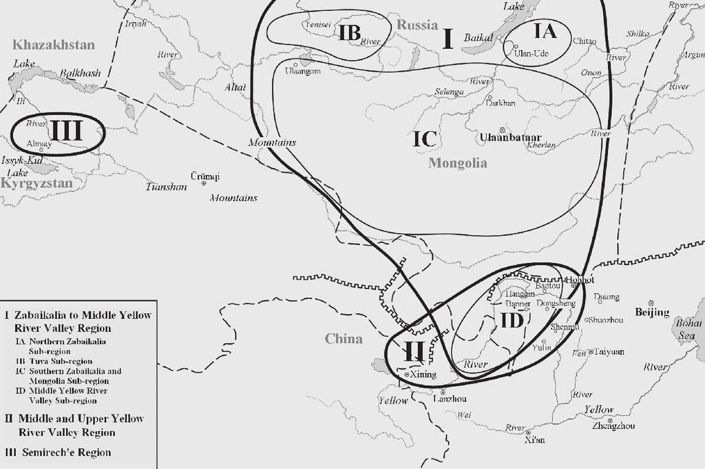 56 Y. Shan: A study of Xiongnu tombs South Xiongnu. The former surrendered the Eastern Han Dynasty, while the latter continued to control the northern steppes.
