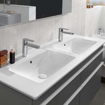 Pure style: the washbasins have a