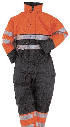 7894 Pinatubo 7894 A2FC1 184 hi-vis orange/navy Flexothane hi-vis winter jacket foldaway hood in collar / detachable lining with inside pocket: fur lining in body and quilted lining in sleeves / high