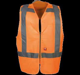 retardant and anti-static hi-vis waistcoat 494AA2MF0 V-neck Closure with touch and close fastening