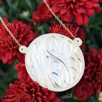 Hand Engraved Disc Necklace Item 33166