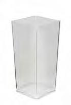 OASIS 10 Taper Square Vase 10" H, 5" opening Stable polystyrene with high-gloss