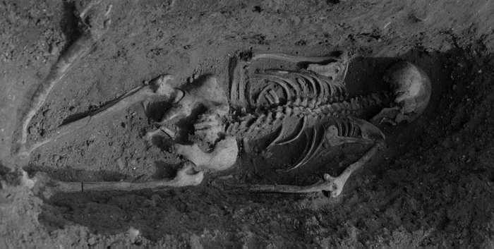 3 Prone burials - These facedown burials are very interesting. The bodies were thrown headfirst in to the grave with their hands and feet tied together.