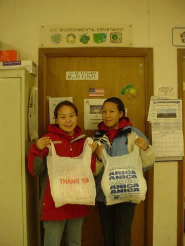 CTC Environmental Department Plastic Bag Collection We, here at the Chevak T.C. Environmental Department, collect plastic bags for a crocheting program for the students or community.