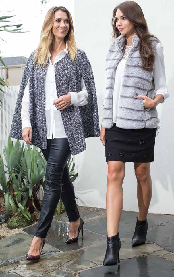 The hero cape This gorgeous monochrome cape is a must-have this season. It s versatile colour palette and flattering shape make it perfect for layering during the cooler months.