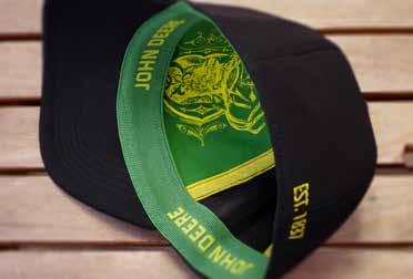 Our new custom John Deere stretch sweatband caps are the perfect addition to your cap
