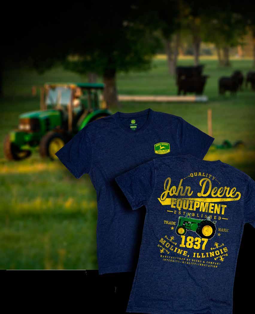 6 Our John Deere 1328 style tee shirts are crafted from a premium cotton/polyester blend for a soft and more breathable feel.