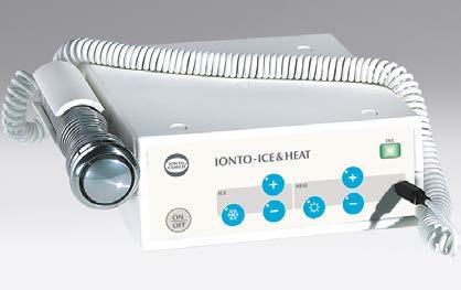 The IONTO ICE & HEAT wand offers a unique means of alternating heat and cold treatments, because the wand switches directly from heat to cold and vice versa without pausing.