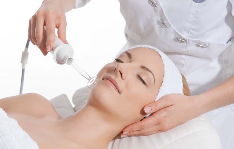 Disinfecting blemished skin Activating and vitalizing of poor circulation, sensitive skin A HF treatment promotes blood circulation of the skin and has a disinfecting effect.