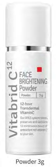 VITABRID C¹² FACE BRIGHTENING Powder Sate-of-the art 12-hour Transdermal Vitamin C powder for your face! Transdermal vitamin C powder for anti-aging and skin rejuvenation.