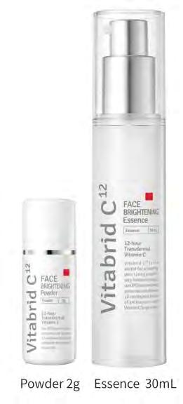 VITABRID C¹² FACE BRIGHTENING Essence Set 12-hour Transdermal Vitamin C, coupled with the Brightening essence Transdermal vitamin C powder with brightening essence for more effective anti-aging care.