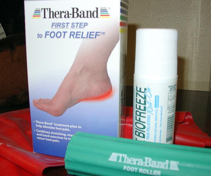 Place Your Feet In Our Hands Thera-Band First Step to FOOT RELIEF Finally A Practical Solution for Heel Pain New Thera-Band First Step to Foot Relief Thera-Band First Step to Foot Relief contains: **