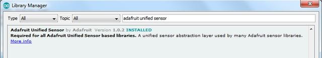 Search the library manager for Adafruit Unified Sensor and install that too (you may have to scroll a bit)