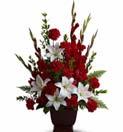 95 SYMPATHY T228-1A Peaceful White Lilies Basket $67.