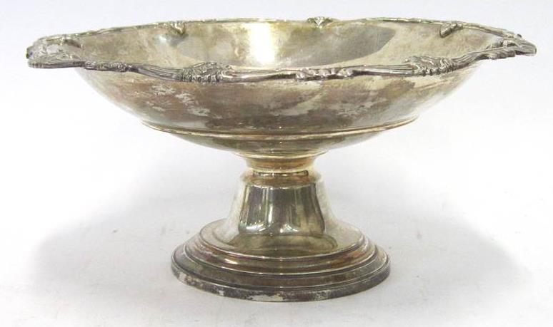 103 AN UNUSUAL CHINESE EXPORT SILVER GOBLET The bowl engraved with flowering branches on naturalistic trunk stem and root chased base and screw on plinth, Chinese character mark and 'WC' mark to base