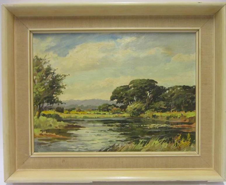 LYNCH (BRITISH, 20TH CENTURY) "River Stour, Nr Iford" and "picket Post, New Forrest", oils on board, both