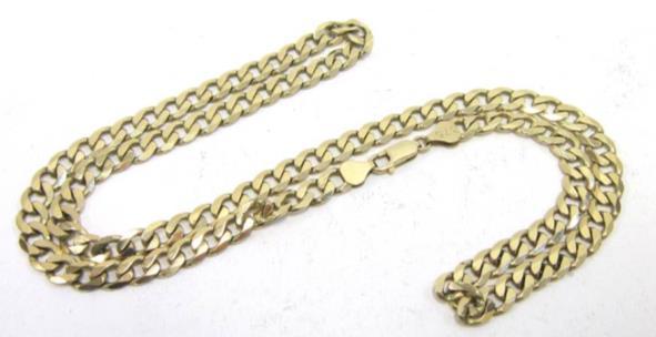 4gr); and an 18ct wedding band (1.4gr) Lot 21 22 A 9CT GOLD NECKLACE 16cm long, 44.
