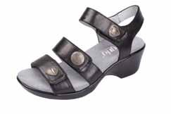 BLACK EASY ESS-1003 BRONZE EASY ESS-2003 16 17 The Olivia is a classic three-strap wedge, embellished with