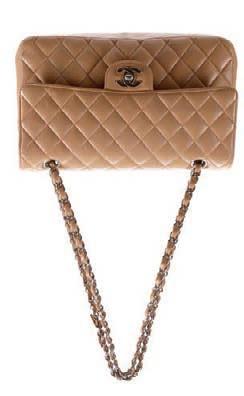 421 Chanel mocha caviar leather medium Classic Double Flap handbag date code
