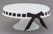 12" Cake Plate with black