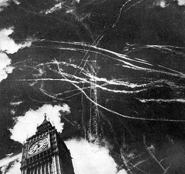 11. The London sky after a bombing and