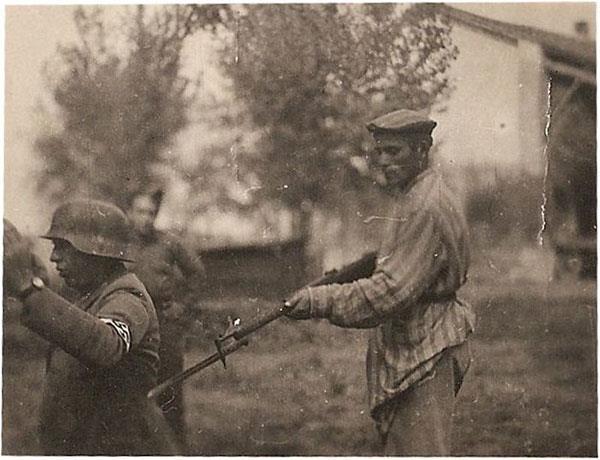 38. A liberated Jew holds