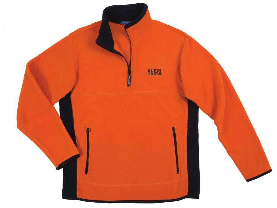 Machine washable fleece jacket maintains its insulating ability and non-pilling appearance after repeated laundering.