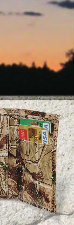 storage and access Camo Leather Front Pocket Wallet with